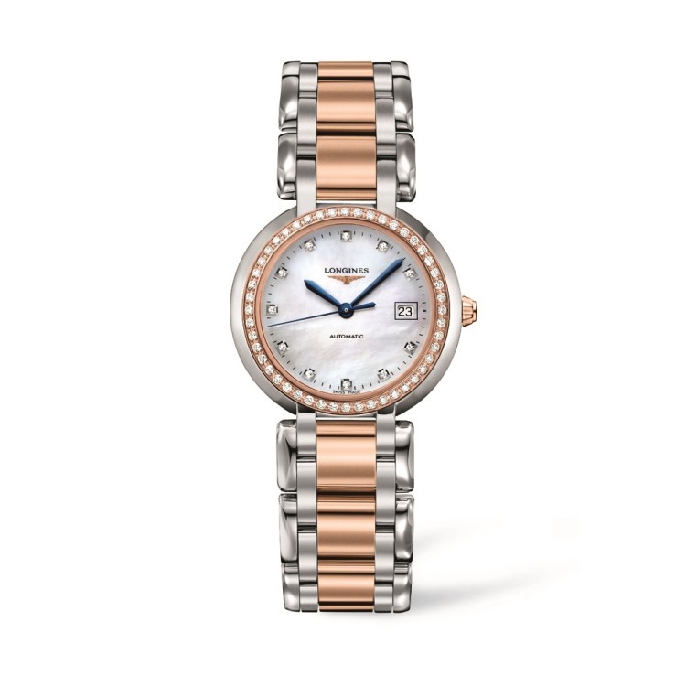 LONGINES PRIMA LUNA L8.113.5.89.6 Automatico 30 mm Madreperla Diamanti Oro 18 kt