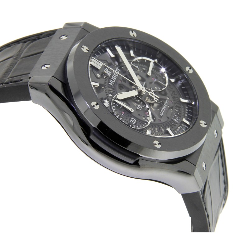 HUBLOT Classic Fusion Cronografo 525.CM.0170.LR misura 45 Ceramica nera