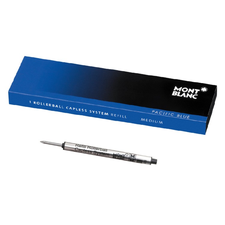MONTBLANC Cape Less Rollerball n 1 Refil Blue - Blu 113778 M Medium con confezione