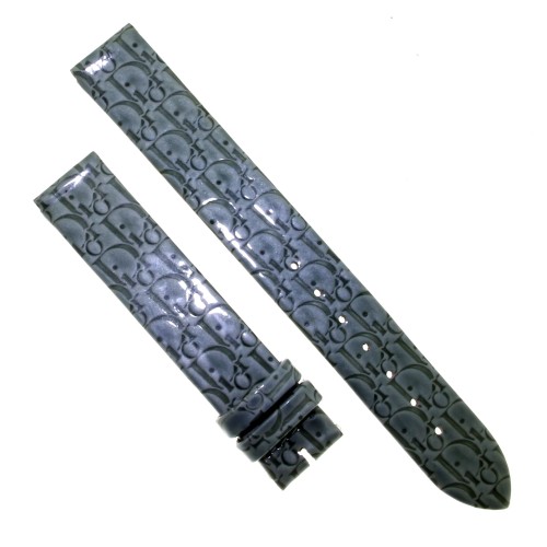 Christian Dior Cinturino in pelle azzurro lucido 14/14 mm per modello Malice