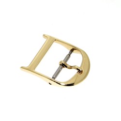 Christian Dior fibbia ardiglione con passante  acciaio PVD oro giallo 14 mm