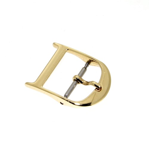 Christian Dior-loop-gold PVD steel tongue buckle 14 mm