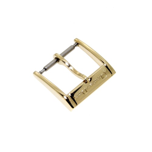 Christian Dior fibbia ardiglione acciaio PVD oro giallo14 mm