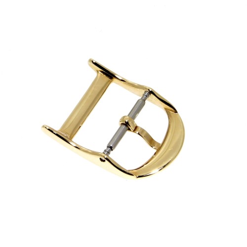 Christian Dior fibbia ardiglione con passante  acciaio PVD oro giallo 14 mm