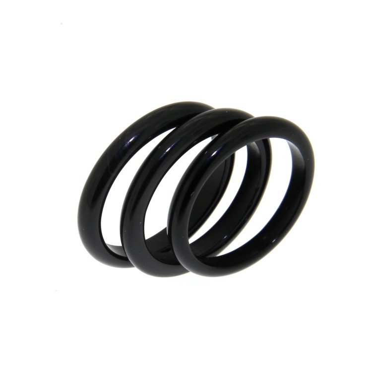 ANELLO Onice Nero Naturale 2,7 mm 3 pezzi