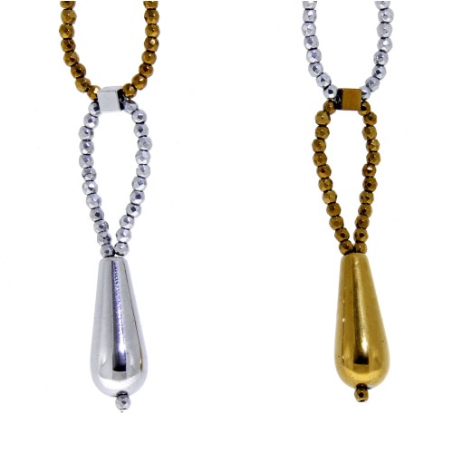 Orecchini lunghi Ematite Argento cod 309