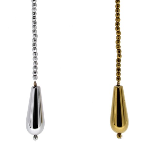 Orecchini lunghi Ematite Argento cod 310