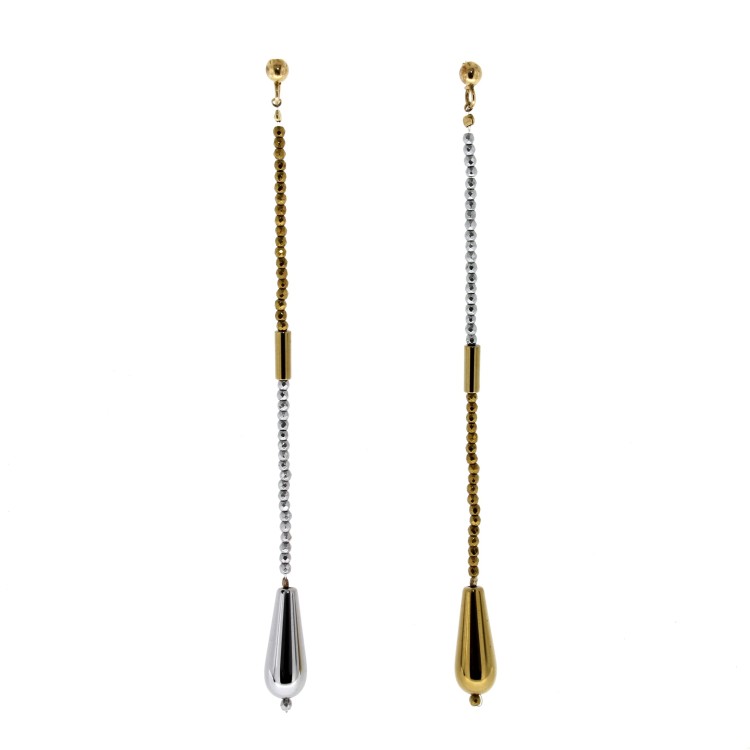 Orecchini lunghi Ematite Argento cod 310