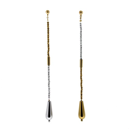 Orecchini lunghi Ematite Argento cod 310