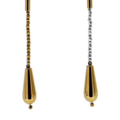 Orecchini lunghi Ematite Argento cod 311