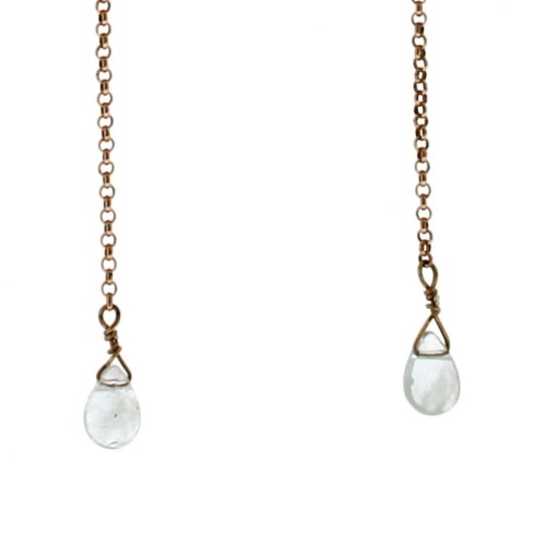 Orecchini lunghi Aquamarina Argento cod 357
