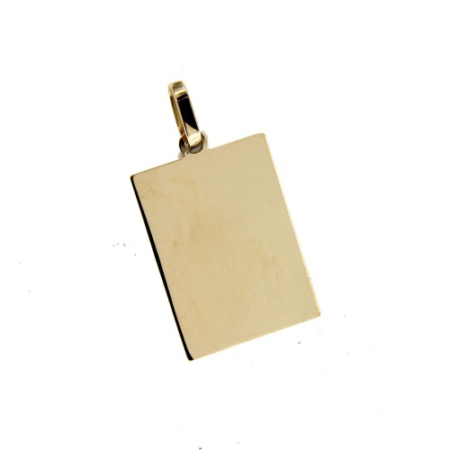 Medaglia Rettangolare Lucida per Incisione  misure 15 x 20 mm Oro 18 kt 2,7 gr