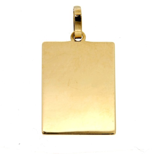 Medaglia Rettangolare Lucida per Incisione  misure 15 x 20 mm Oro 18 kt 2,7 gr