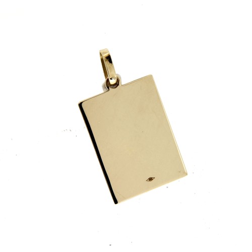 Medaglia Rettangolare Lucida per Incisione  misure 15 x 20 mm Oro 18 kt 2 gr