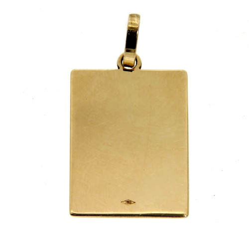 Medaglia  Liscia Lucida per Incisione  misure 15 x 20 mm Oro Giallo 750 18 kt 2 gr