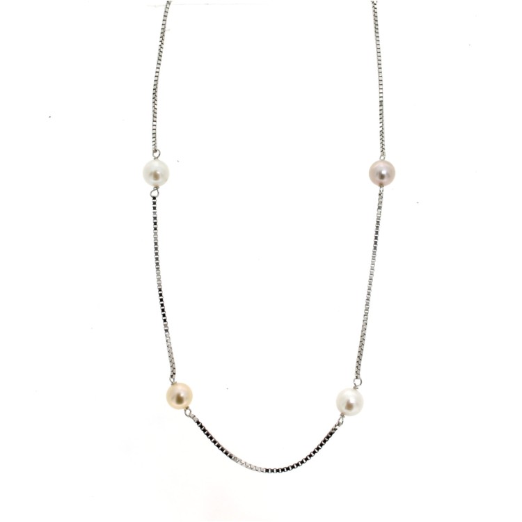 Collana Chanel 47 cm Perle 6,5 mm Oro 18 kt 7,9 gr