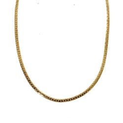 Collana Piatta Fantasia 43,5 cm Oro 750 18 kt 5,3 gr