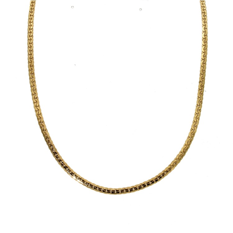 Collana Piatta Fantasia Oro 18 kt