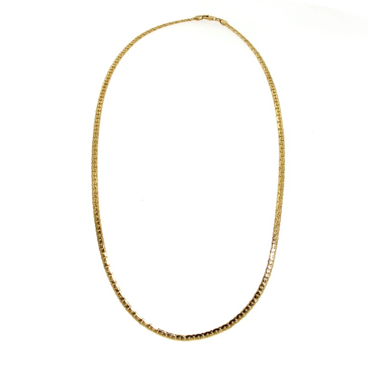 Collana Piatta Fantasia Oro 18 kt