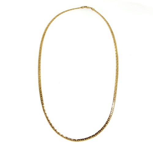 Collana Piatta Fantasia Oro 18 kt