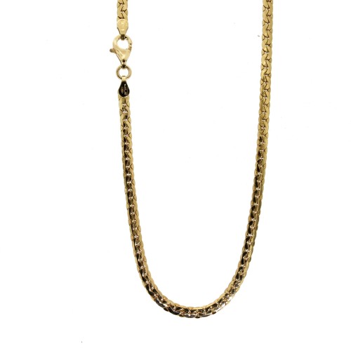 Collana Piatta Fantasia Oro 18 kt