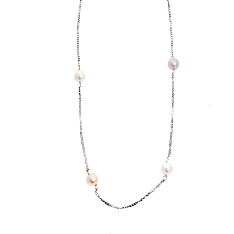 Collana Chanel 47 cm Perle 6,5 mm Oro 18 kt 7,9 gr