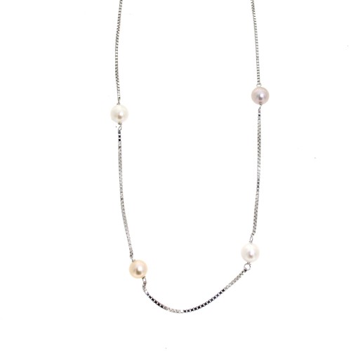 Collana Chanel 47 cm Perle 6,5 mm Oro 18 kt 7,9 gr