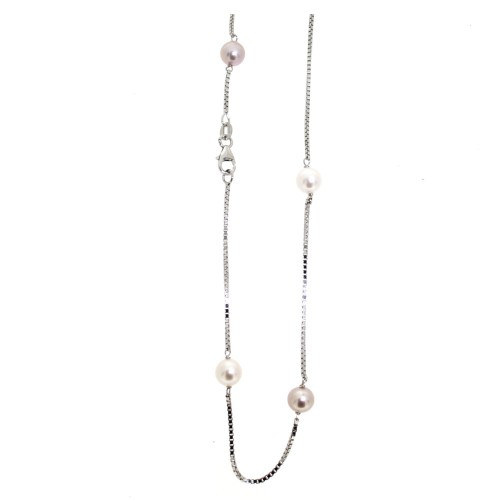 Collana Chanel 47 cm Perle 6,5 mm Oro 18 kt 7,9 gr