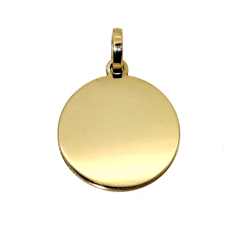 Medaglia Rotonda Lucida Incisa a scelta diametro 20 mm Oro 18 kt 3,6 gr
