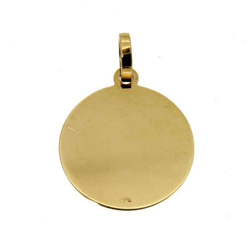 Medaglia Rotonda Lucida Incisa a scelta diametro 20 mm Oro 18 kt 3,6 gr