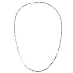 Collana Rolò Piatta Anelli 51 cm Oro Bianco 18 kt 8,1 gr 2