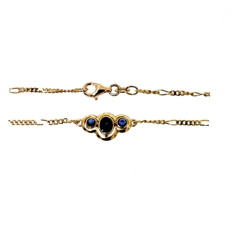 Collana Zaffiro ct 1,10 misure 42 cm Oro 18 kt 6,6 gr
