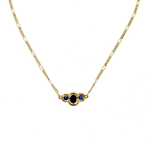 Collana Zaffiro ct 1,10 misure 42 cm Oro 18 kt 6,6 gr