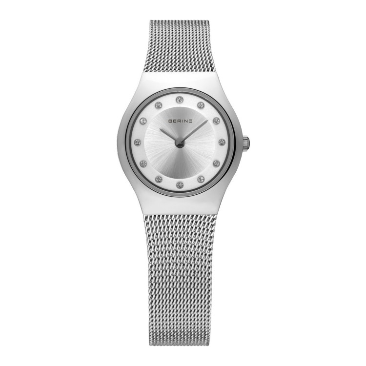 BERING Sapphire Crystal, 11923-000 misura 23 mm Swarovski, Steel Case, Mesh Ban