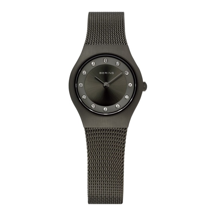 BERING Sapphire Crystal, 11923-222 misura 23 mm Swarovski, Steel Case, Mesh Ban