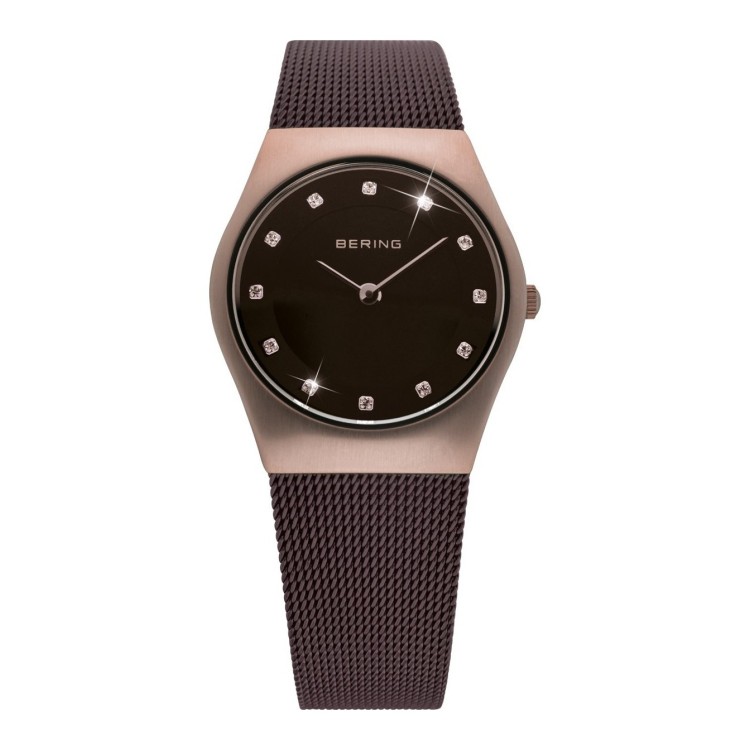BERING Sapphire Crystal, 11927-262 misura 27 mm Swarovski, Steel Case, Mesh Ban