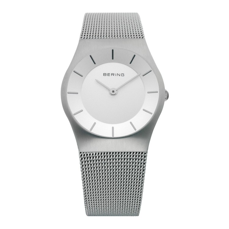 BERING Sapphire Crystal, 11930-001 misura 30 mm Steel Case, Mesh Band Case: Sil