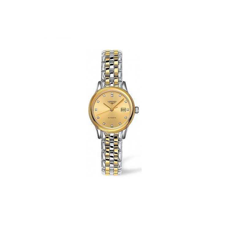 LONGINES Classico FLAGSHIP L4.374.3.37.7 Automatico 30 mm acciaio e PVD indici brill