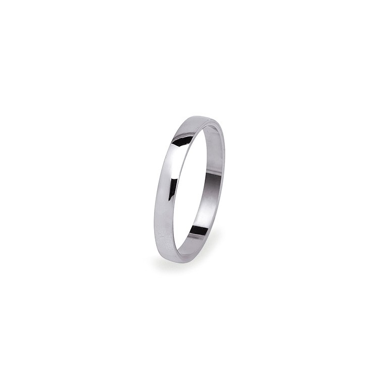 Fede Rettangolare Oro Bianco 18 kt Larghezza 3 mm gr 3,3 medi