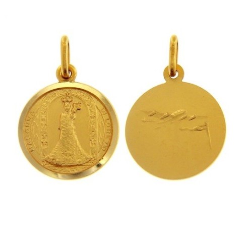Medaglia MADONNA Loreto Misura 13 mm Oro Giallo 18 kt 2,1 gr