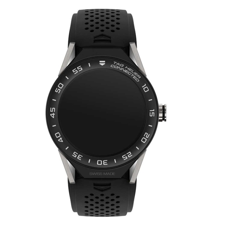 TAG HEUER CONNECTED MODULAR 45mm SBF8A8001.11FT6076 cassa titanio lunetta Ceramica.
