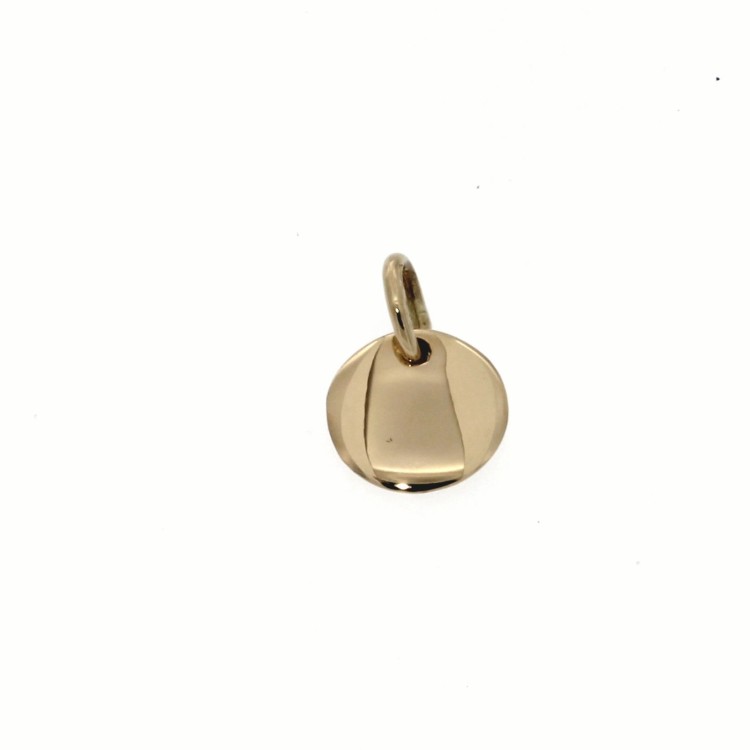 Medaglia Rotonda  misure 10,5  mm Lucida per Incisione Oro 18 kt 1,52 gr