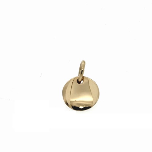 Medaglia Rotonda  misure 10,5  mm Lucida per Incisione Oro 18 kt 1,52 gr