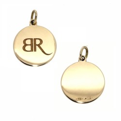 Medaglia Rotonda Lucida Incisa a scelta diametro 16 mm Oro 18 kt 2 gr 2
