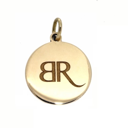 Medaglia Rotonda Lucida Incisa a scelta diametro 16 mm Oro 18 kt 2 gr