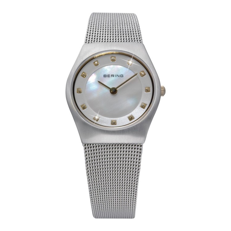 BERING Sapphire Crystal, Swarovski, 11927-004 misura 27 mm Steel Case, Mother o