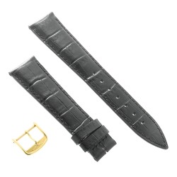 Longines Cinturino L682101263 FG Stampa Alligatore Nero 20/16 mm fibbia PVD
