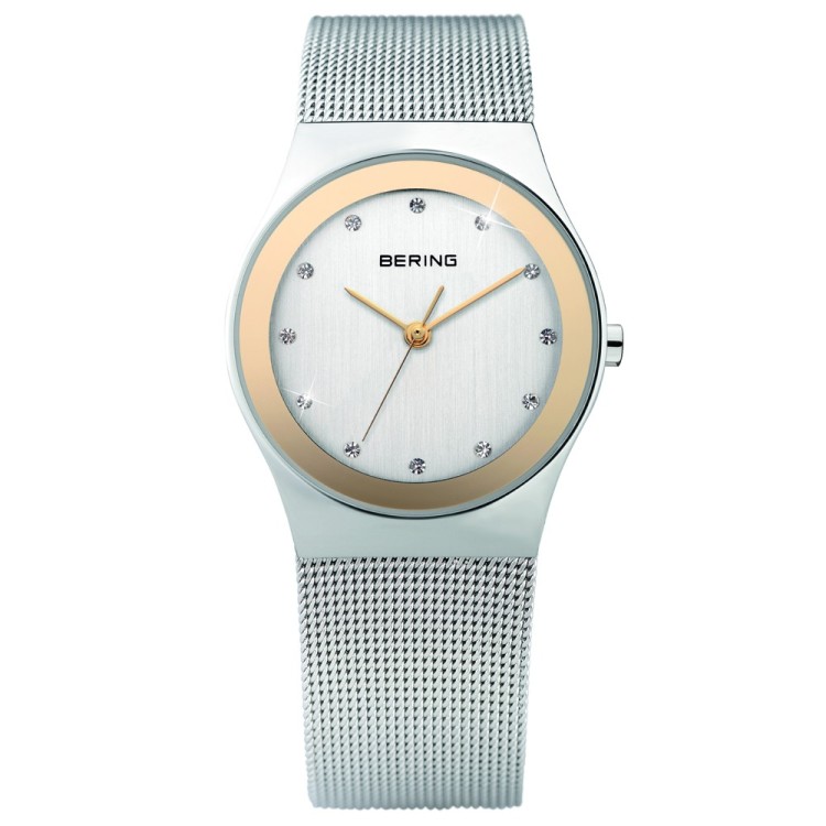 BERING Sapphire Crystal, Swarovski, 12927-010 misura 27 mm Steel Case, Mother o