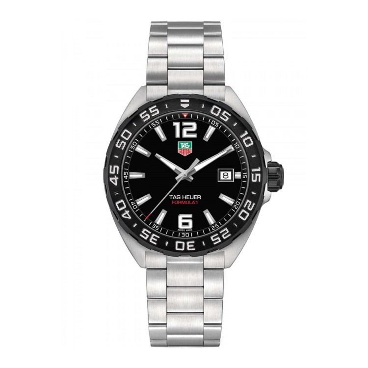 TAG HEUER F1 WAZ1110.BA0875 41 mm Nero Bracciale Acciaio