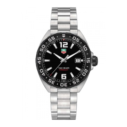 TAG HEUER F1 WAZ1110.BA0875 41 mm Nero Bracciale Acciaio